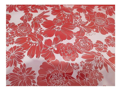 Mantel Transparente Flores 1.4mx3m Y Hule De Color 1.4mx3m