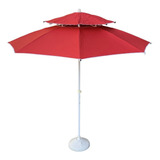 Parasol Sombrilla Doble Techo 220 Cm