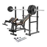 Press Banca 280 Kg Squat + Barra 2 Mt + 2 Mancuernas + 60 Kg