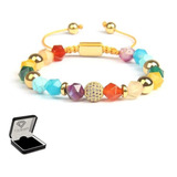 Pulsera Moda Hombre Mujer   Cut Stone Multicolor