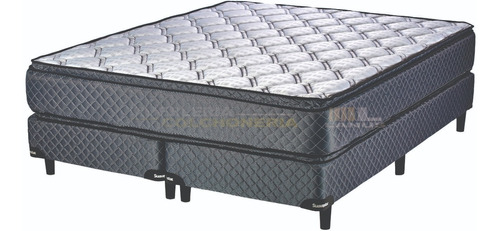 Sommier Y Colchon Suavestar Superstar Pillow Resorte 160x200