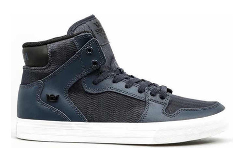 Tenis Supra Vaider Navy Black White Skate Shoes