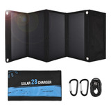 Placa De Carga Impermeable Con Panel Solar Portátil De 2 Usb