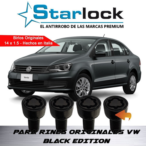 Birlos De Seguridad 14 X 1.5 Para Vw Vento Todos Los Modelos