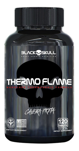 Thermo Flame Termogênico Pote 120 Tabletes - Black Skull
