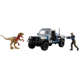 Dinosaurios Jurassic World Truck Set, Atrociraptor & Human