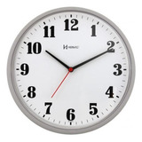 Relógio De Parede Redondo Cinza 26 Cm Herweg 6126-24