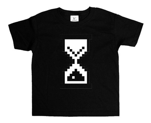 Remera Negra Adultos Pixel R47