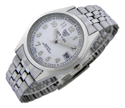 Reloj New York Mujer Ny094 Calendario Malla Acero Inox.