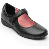 Zapato Flat Escolar De Piso Velcro Dama Joven Flexi (18.0 - 