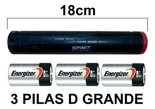 Bateria Recargable Spinit 3,7volts 10000mah Para Maglite 3 D