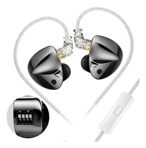 Fone In-ear Kz D-fi Versão Tuning Com Microfone Cor Preto