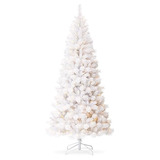 Árbol De Navidad Artificial De Pino Delgado Blanco Preilumin