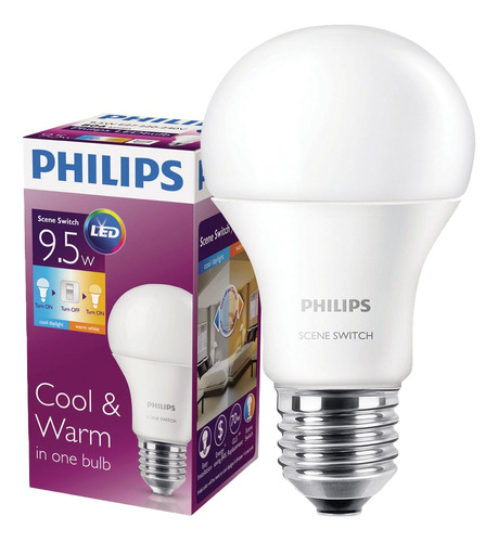 Lámpara Led Philips Scene Switch Cool & Warm - 9.5w E27