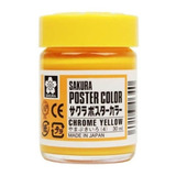 Tempera Profesional Sakura Poster Color 30ml-varios Colores Color Amarillo Cromo