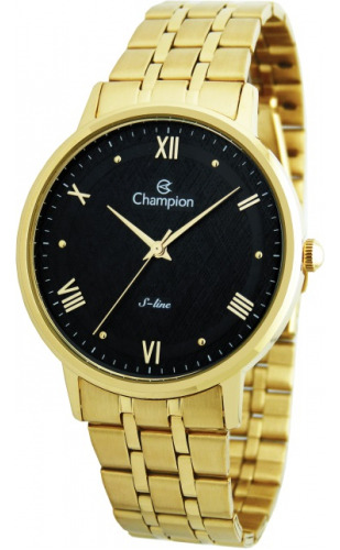 Relógio Champion Slim Masculino Dourado Cn21185u