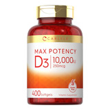 Vitamina D3 10,000 Ui Ultra Potente 400 Cápsulas Suaves