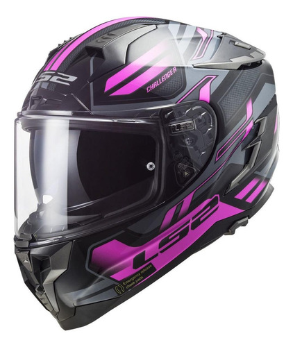 Casco Cerrado Ls2 Challenger Spin Rosa / Titanium