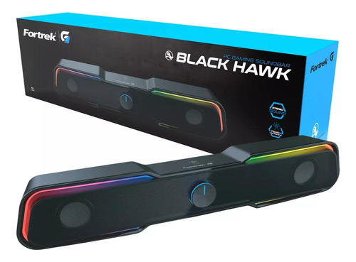 Caixas De Som Gamer 6w Para Pc Fortrek Black Hawk - Preto