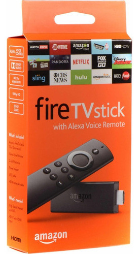 Amazon Fire Tv Stick Control Voz Alexa 2da  Negro