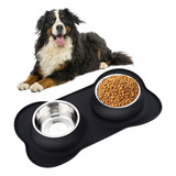 Comederos Grandes Para Perros Y Gatos Con Tapete, Plegables