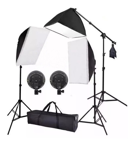 Kit De Iluminação Softbox 50x70 - Pk-sb03 