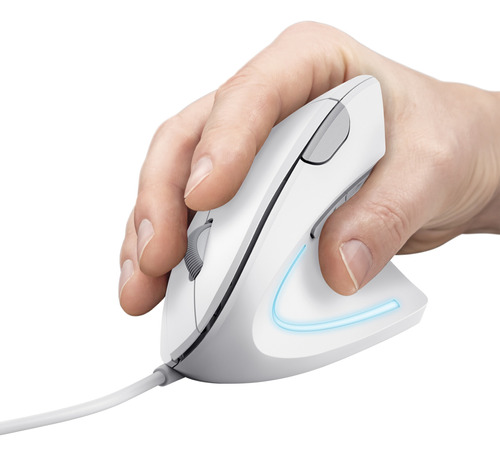 Mouse Trust Vertical Ergonômico Usb T25133 - Branco