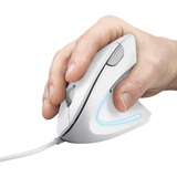 Mouse Trust Vertical Ergonômico Usb T25133 - Branco