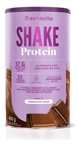 Shake Protein Sanavita 450g - Para Redução De Peso