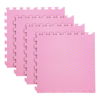 Set 4 Tapetes Foami Fomy Bolitas Rosa Bebe Gym 60x60cm | MercadoLibre