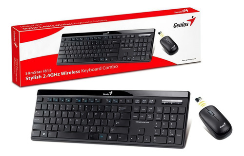 Combo Teclado Y Mouse Genius Slimstar 8000se Negro