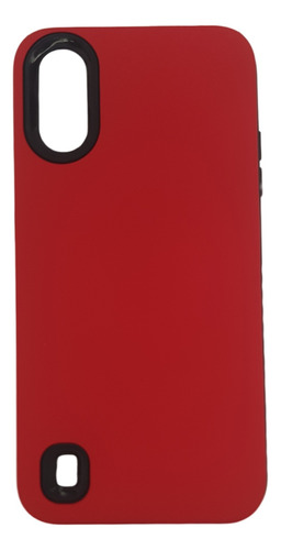 Funda Estuche Rígido Antigolpe Para Samsung Galaxy A01 Rojo