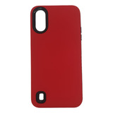 Funda Estuche Rígido Antigolpe Para Samsung Galaxy A01 Rojo