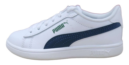 Tenis Puma Smash 3.0 Infantil En Blanco/azul Oscuro 39203205