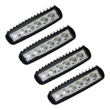 4 Barras Faros 6 Led Auxiliar Rectangular 12v 24v Auto Moto