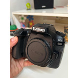 Canon 80d + Bateria + Carregador + Alça 