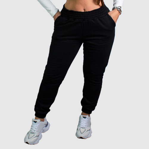 Calca Jogger Calça Moletom Feminino Flanelada Blogueira