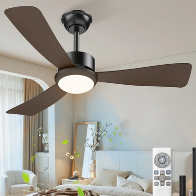 Ventilador de Techo Moderno de 42 Pulgadas con Luz LED 21W y Control Remoto, 3 Aspas Reversibles en Acabado Madera Clara, Motor DC Silencioso y Reversible, 6 Velocidades, 3 CCT, para Recámaras y Salas | Envío gratis