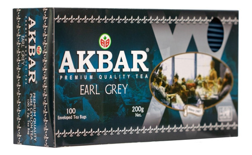 Té Akbar 100 Bolsas - Earl Grey Clásico Sobre 100% Original