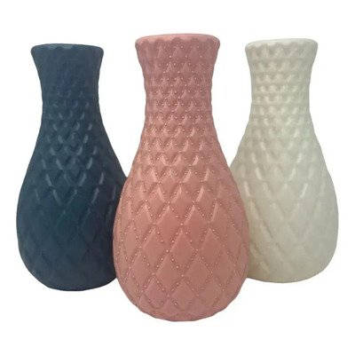 12 Piezas Florero Bola Minimalista Moderno 22cm Plástico Pet Colores Rayas