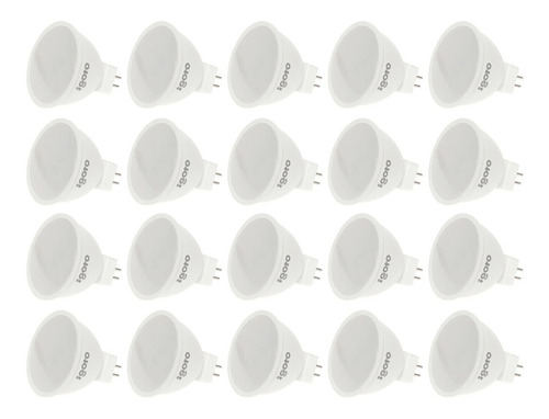 Foco Led, Dicroica Mr16, 7w Multi Voltaje, Paquete 20 Piezas