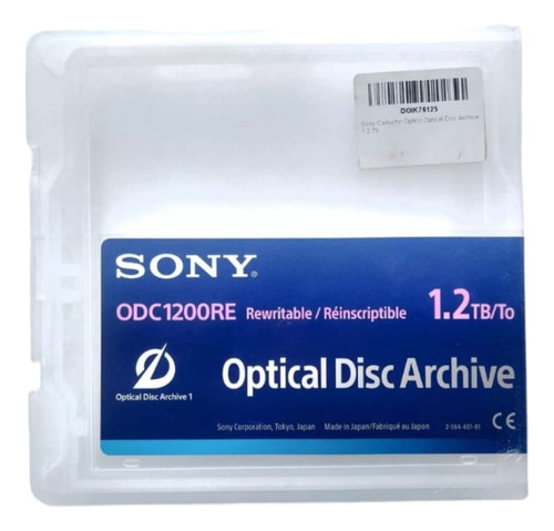 Disco Óptico Regrabable Sony De 1.2tb