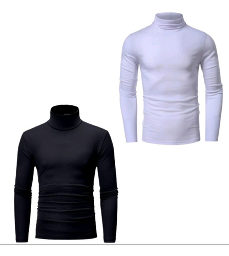 Kit 2 Camisas Masculina Gola Alta P/ Proteção Uv Ou Inverno 