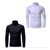 Kit 2 Camisas Masculina Gola Alta P/ Proteção Uv Ou Inverno 