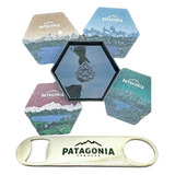 Set De 4 Posavasos Cerveza Patagonia + Destapador Original 