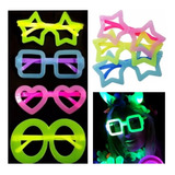 12 Lentes Fluorescentes Neon Brillan En La Oscuridad Fiesta