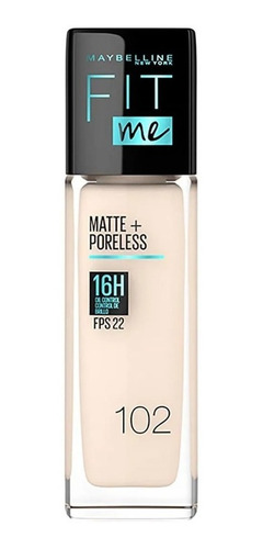 Base Fit Me Matte Poreless Piel Normal A Grasa Tono 102