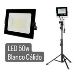 Reflector Led 50w Y Tripode 2.10mt Luz Calida Iluminacion