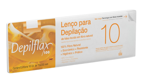 10 Lenço Papel Para Depilação Depilflax Resistente Não Rasga