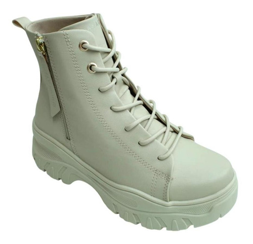 Bota Coturno Ramarim Feminina Cano Curto Couro  22-86131